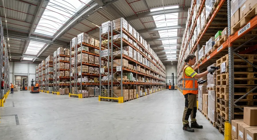 Magazijn van Groenhart Logistiek in Venlo met hoge stellingen