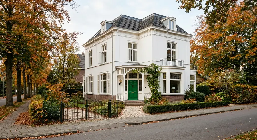 De witte villa aan de Utrechtseweg met groene voordeur