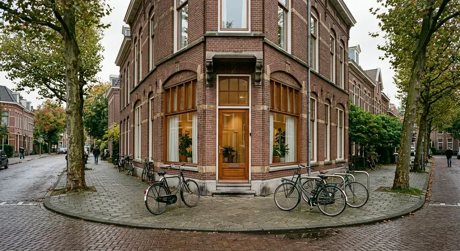 Hoekpand van de praktijk aan de Oudedijk