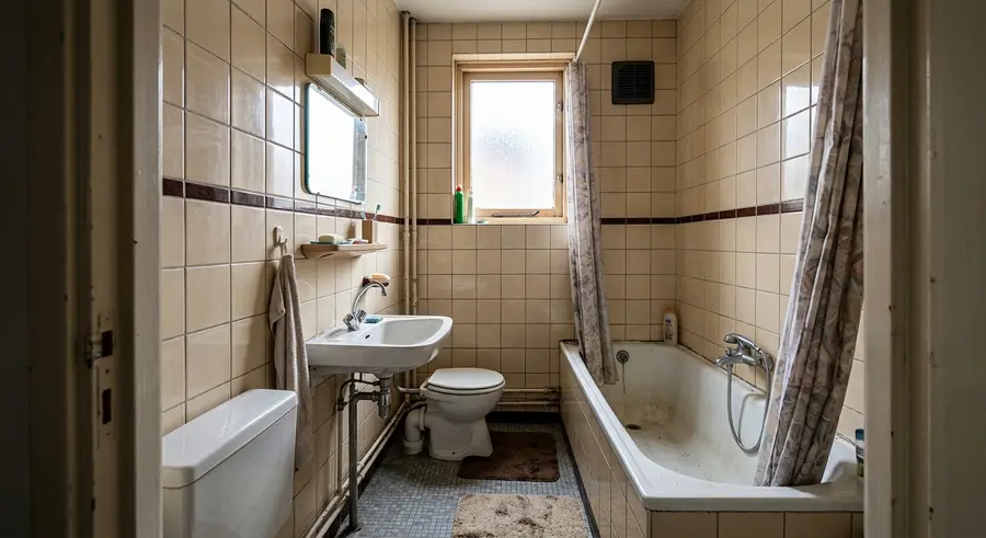 Badkamer voor de verbouwing