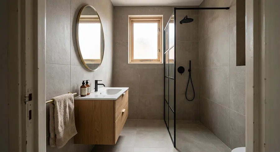 Dezelfde badkamer na de verbouwing