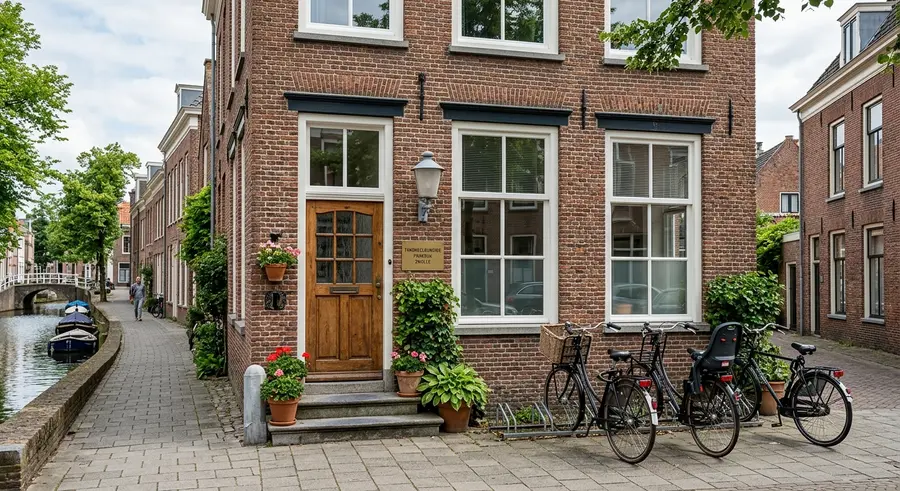 De gevel van de praktijk aan de Assendorperstraat, met fietsen ervoor