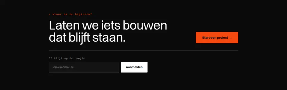 CTA-band + nieuwsbrief