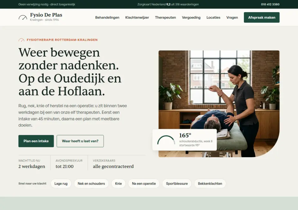 Fysio De Plas · fysiotherapie, Rotterdam-Kralingen