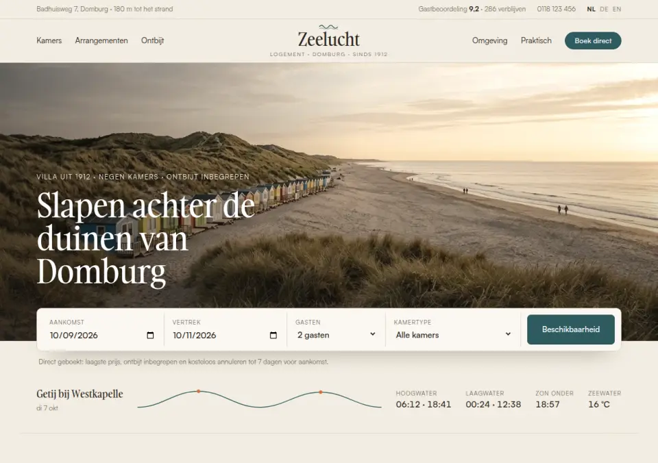 Logement Zeelucht · boutique-hotel, Domburg