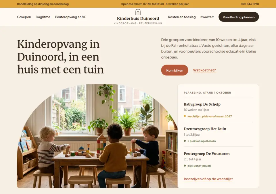 Kinderhuis Duinoord · kinderopvang, Den Haag