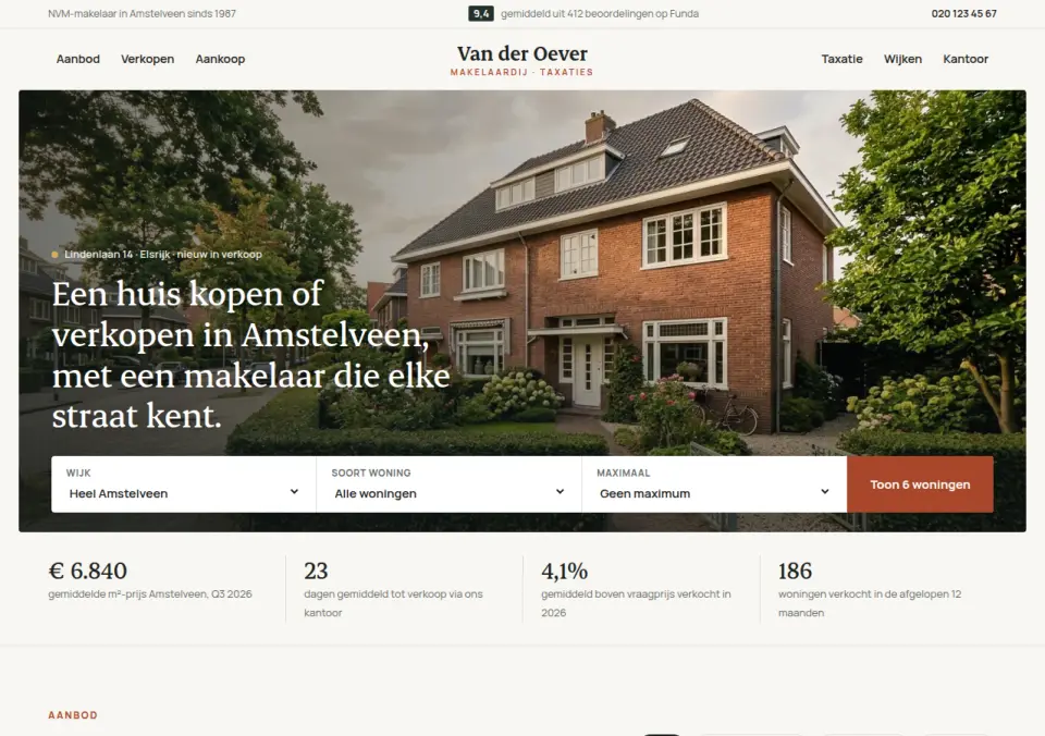 Van der Oever Makelaardij · makelaar, Amstelveen