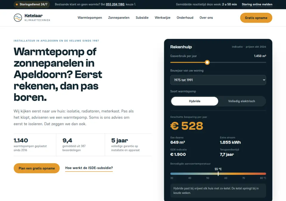 Ketelaar Klimaattechniek · warmtepompen en zonnepanelen, Apeldoorn