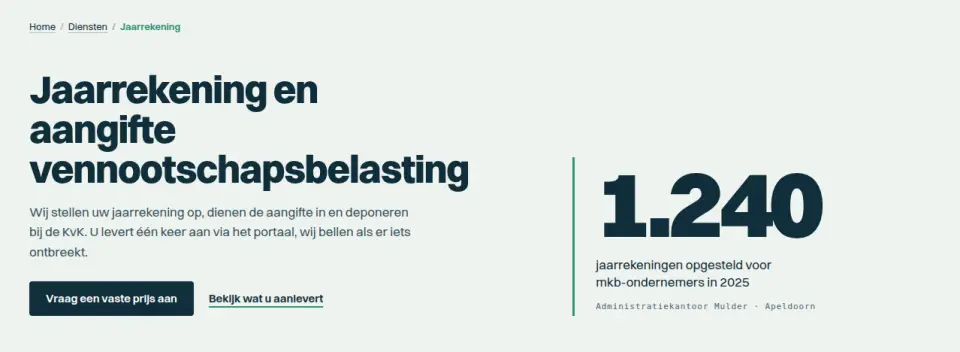 Subpagina-hero met kruimelpad en statistiek