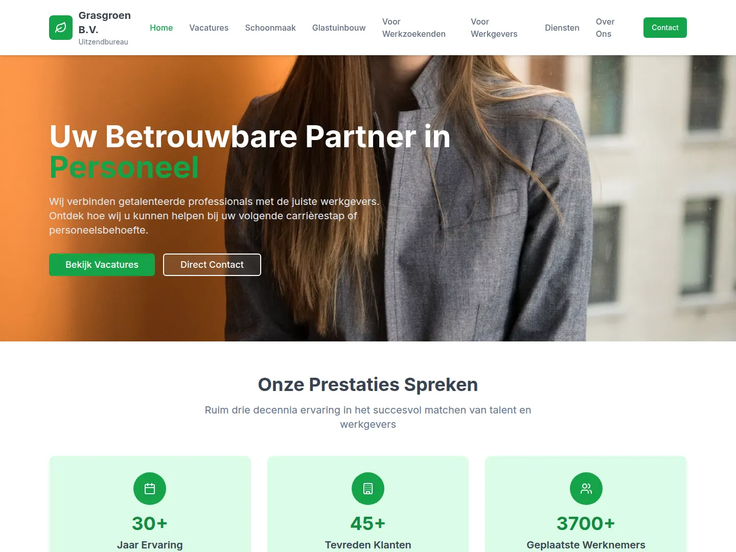 GrasGroen BV Groenvoorziening B2B website