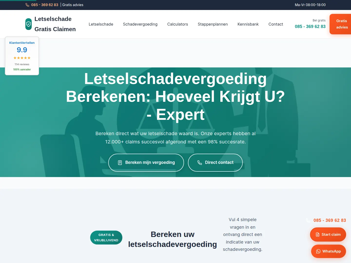 Letselschade Gratis Claimen Personal-injury lead-gen platform